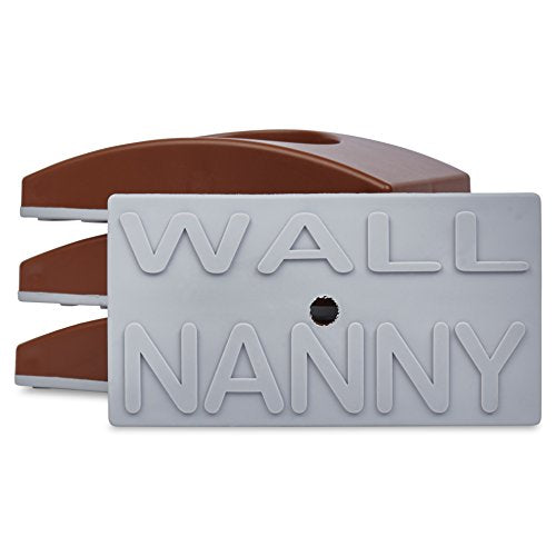 Wall Nanny - Baby Gate Wall Protector (Made in USA) Protects Walls and Doorways from Pet Gates - for Pressure Mounted Indoor Safety Baby Gates - Brown - color: Brown, size: 1-Pack