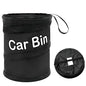 GiftNest Car Trash Can for Back Seat 1-Second Pop Up Foldable Leakproof 1 Gallon Car Garbage Bin with Hook and Loop Strap Waterproof Liner Car Garbage Bag Fits Cars, Home, Office