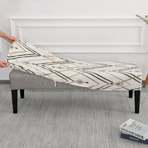 SPRINGRICO Stretch Dining Bench Cover, Removable Bench Slipcover Washable Bench Seat Protector Rectangle Bench Cover for Dining Room, Living Room, Bedroom, Kitchen (Lucid Calm) - color: Lucid Calm