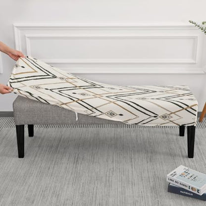 SPRINGRICO Stretch Dining Bench Cover, Removable Bench Slipcover Washable Bench Seat Protector Rectangle Bench Cover for Dining Room, Living Room, Bedroom, Kitchen (Lucid Calm) - color: Lucid Calm