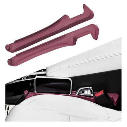 2PCS Car Seat Gap Filler Organizer,3 in 1 Car Seat Side Gap Filler with Hook for Avoiding Dropped Items,Universal No Drop Seats Guard for Filling Gaps 1.37-1.49 Inch Wide (Red) - color: PermiumRed