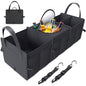 Trunk Organizer, 95L Capacity SUV Trunk Organizer with Cooler, 3 Compartments Heavy Duty Collapsible Car Storage Organizer for Truck, Van