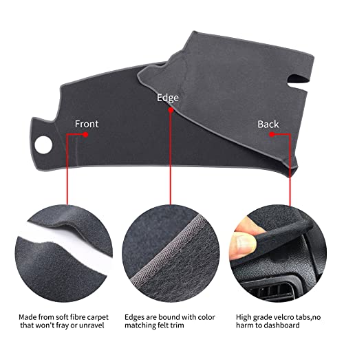 Dash Cover Custom Fit for 1997-2000 Chevy Chevrolet/GMC C1500 C2500 C3500 K1500 K2500 K3500, 1997-1999 GMC Yukon/Chevy Tahoe, 1999-2000 Cadillac Escalade,Dashboard Cover Mat Pad (Gray) - color: Gray
