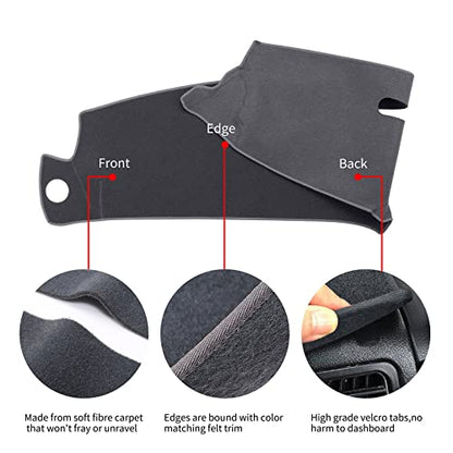 Dash Cover Custom Fit for 1997-2000 Chevy Chevrolet/GMC C1500 C2500 C3500 K1500 K2500 K3500, 1997-1999 GMC Yukon/Chevy Tahoe, 1999-2000 Cadillac Escalade,Dashboard Cover Mat Pad (Gray) - color: Gray