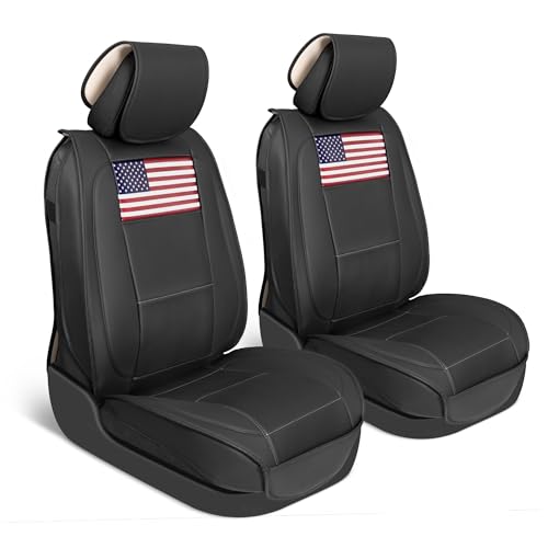 American Flag Seat Covers for Trucks, Cars, & SUV - Napa Leather US Car Seat Covers American Flag Truck Accessories - Car Seat Cover Patriotic Car Accessories Car Seat Protector - color: USA Flag-H