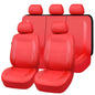 Flying Banner car seat Covers Protects Water Proof Faux Leather Carbon Fiber Fronts Rear Bench Covers (Red Red, Full Set - 8PCS) - color: Red Red, size: Full Set -- 8PCS