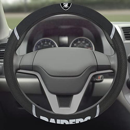 FANMATS NFL Unisex-Adult Embroidered Steering Wheel Cover - size: 15" x 15"