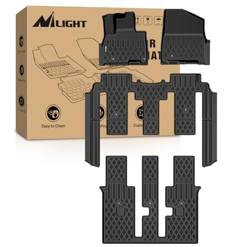 Nilight TPE Floor Mats for Kia Carnival Hybrid 8 Seat 2025 2026 (Not for Fuel) All Weather Custom Fit Heavy Duty Floor Liners - color: 2025-2026 Kia Carnival Hybrid