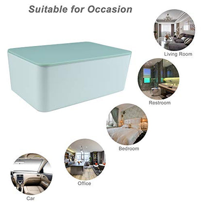 Diaper Wipes Dispenser, Tissue Storage Box Case, Wet Wipe Dispenser Holder with Lid for Home, Office, Cars (Green) - color: Green Lid, White Box