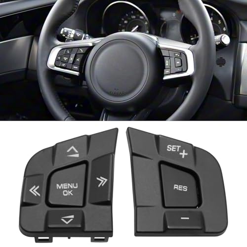 TTCR-II Compatible Land Rover Discovery Sport Steering Wheel Button 2015-2019, Both Left and Right Side Steering Wheel Switch Button Replacement for Discovery Sport 2015-2019 (LR095537, LR095540) - size: Left + Right Side