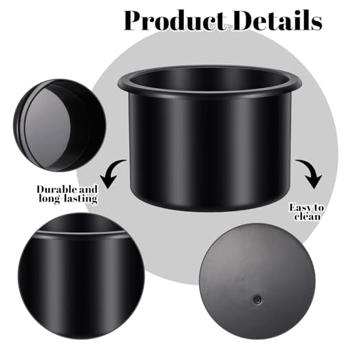 Cup Holder Insert, 2 Pack Cup Holder Inserts for Car,Universal Plastic Recessed Container Universal for Rv Boat Couch Golf Cart (Black)