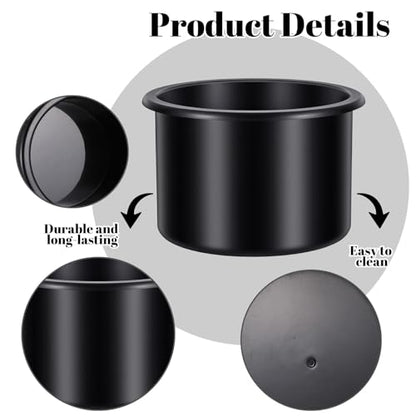 Cup Holder Insert, 2 Pack Cup Holder Inserts for Car,Universal Plastic Recessed Container Universal for Rv Boat Couch Golf Cart (Black)