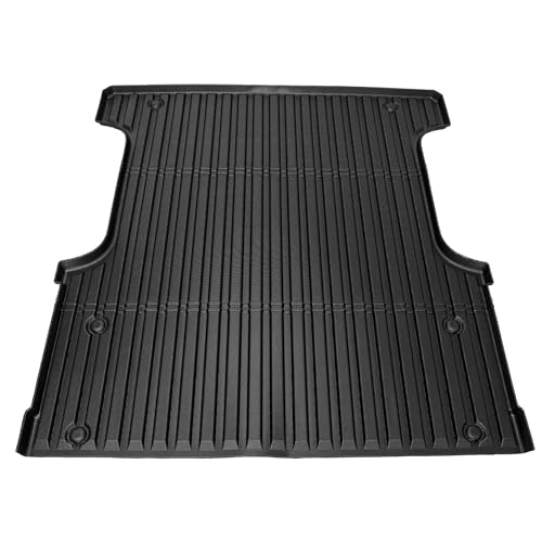 IKON MOTORSPORTS TPE Truck Bed Mat, Compatible with 2022-2024 Toyota Tundra Crew Max 5.5Ft, Custom Fit All Weather Heavy Duty 3D Rear Storage Cargo Trunk Tray Protector Liner 1PC, Black