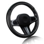Cxtiy Universal 15.5-16 Inch Steering Wheel Cover – Non-Slip Microfiber Leather, Easy Install, Thickened Grip, All-Season Comfort for Cars & Trucks (Black, 15.5"-16") - color: Black