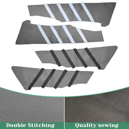 4PCS Door Panel Cover Compatible with Honda Civic 2004-2009 Front and Back Vinyl Leather Insert Cards Protector Trim Black (Only Leather Part)