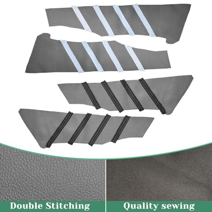 4PCS Door Panel Cover Compatible with Honda Civic 2004-2009 Front and Back Vinyl Leather Insert Cards Protector Trim Black (Only Leather Part)