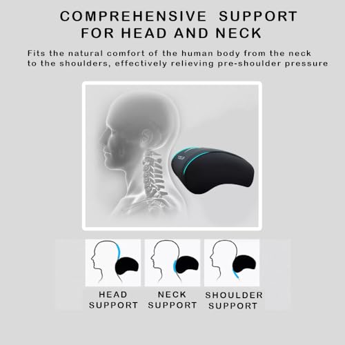 Car Headrest Neck Pillow Support Ergonomic, with Valve Stem Covers Accessory for Driving Seat Fatigue Relief Compatible with Model S X 3 Y & Cybertruck - 1 Piece - color: B. White Ver. 3