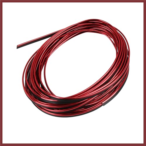 Car Interior Gap Door Edge Trim Strip Line Chrome Red 8m 26.25ft Replace Parts