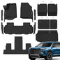 Floor Mats for Chevy Traverse 2024-2026 & GMC Acadia 2024-2026 & Buick Enclave 2025-2026 (Only 7 Seats) All Weather TPE Set Cargo Liner Door Sill Protectors Accessories, Black - size: For GMC Acadia 7 seats 2024-2026
