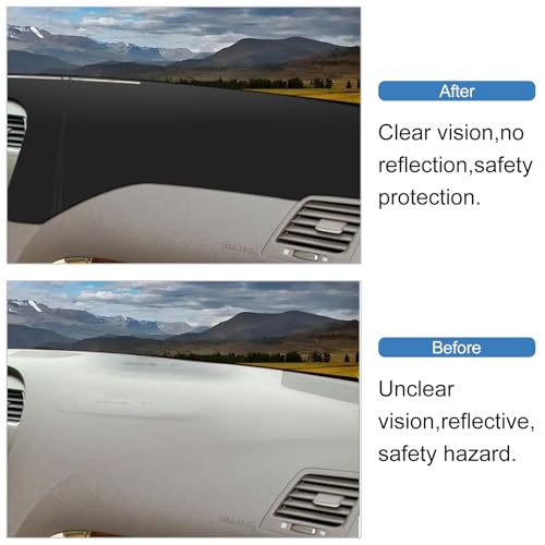 Dashboard Cover Mat for Lexus 2007-2012 ES ES240 ES350 Accessories Black Flannel Material Anti-Slip Dash Cover Mat Sunshade Glare UV Rays Protector - size: for Lexus 2007-2012 ES