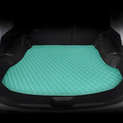 Custom Making Trunk Mats Cargo Mats Fit for 99.9% Sedan SUV All Weather Protection Leather Liners Trunk Mat Cargo Liners (Light Blue) - color: light blue