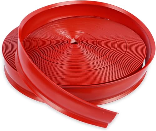 1" RV Trim Molding Insert,UV-Resistant 100FT Heavy Duty Vinyl Trim Screw Cover for RVs Campers Travel Trailers, DIY Flexible Weather Stripping Exterior Replacement,Red
