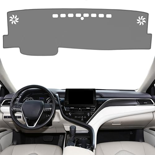 for Toyota Camry Accessories 2018-2022 2023 2024 Dashboard Cover Center Console Cover Dash Mat Carpet Protector Sunshield Cover Custom Fit, All Gray - color: All Gray, size: 2018-2024