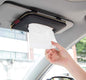 Fredyusu Car Tissue Holder, Car Visor Tissue Holder, Perfect Solid Color Auto Tissue Box, Tissue case Holder for car (Black) - color: Black