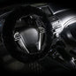 Warm Steering Wheel Cover with Handbrake Cover & Gear Shift Cover, Soft Fazzy Steering Wheel Wrap Faux Wool Fluffy for Winter 3 Pcs1 Set Fit Most of Car(Black) - color: black