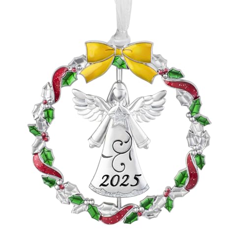 Laraine Christmas Tree Ornaments – 2025 Decorative Rotation Hanging Pendant of Car Charm Holiday Keepsake Gift Home Decor (Angel (2025)) - color: Angel (2025)