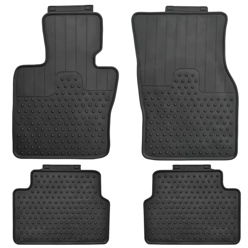 Car Floor Mats Custom Fit for Mini Cooper Hatchtop 5 Door F55 2015-2025 Black Rubber Auto Liner Mats All Weather Protection Odorless - color: All Black, size: 2015-2025 F55 Hardtop 4-Door Floor Mats