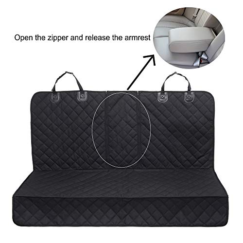 Dog Seat Cover, 100% Waterproof Bench Seat Cover Protector Scratch Proof Nonslip Durable Soft Pet Back Seat Covers for Cars Trucks & SUV