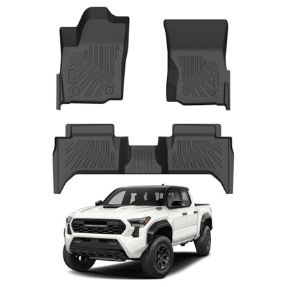 Cartist Floor Mats for Toyota Tacoma 2024-2026 (Only Fit Hybrid) Double Cab, All Weather Floor Liners for Tacoma Accessories, Heavy Duty TPE Car Mats, Car Accessories - size: 2)Toyota Tacoma (Only fit Hybrid)【2024-2026】