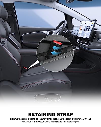 Car Seat Gap Filler Universal for Car SUV Truck Fit Organizer Fill The Gap Between Seat and Console Stop Things from Dropping 2Pcs - color: Black leather New