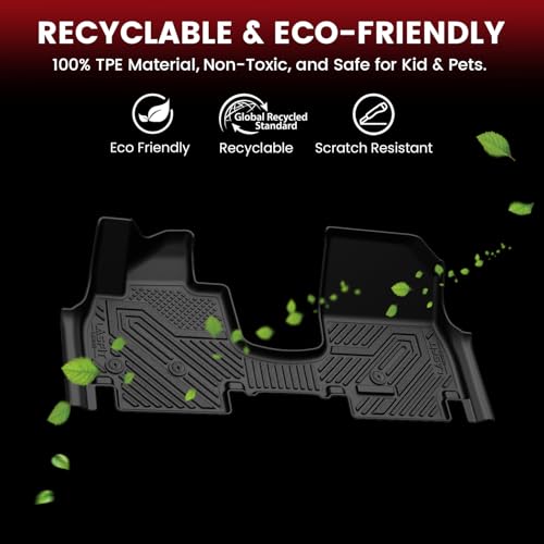 LASFIT Floor Mats & Backrest Mats & Cargo Mat for Hyundai Ioniq 9 2026 (Only Fit 6 Seats, Not Fit 7 Seats), All Weather TPE Custom Fit Floor Liners with Full Set Car & Trunk Mats Accessories, Black - size: 2)For Hyundai Ioniq 9 | 2026 | 6 Seats