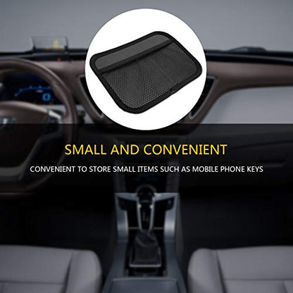 INNOLIFE Car Net Pocket Side Clutter Scattered Storage Phone Holder Strong Paste Organizer 8"x5.75"(2pcs L)