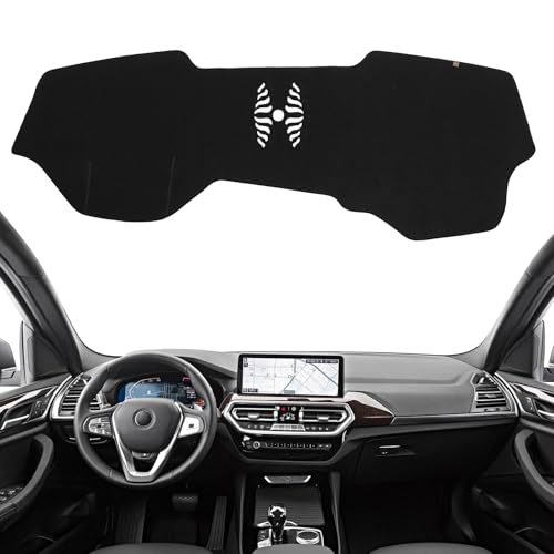Dashboard Cover Dash Mat Fit for 2019-2023 X3 / X4 (for Body Code:G01 G02,Without HUD Models),Car Dash Board Mat Anti-Glare Carpet,Non-Slip Pad Sunshield Protector (Black) - color: Black, size: Fit 2019-2023 X3 / X4 - (Black)