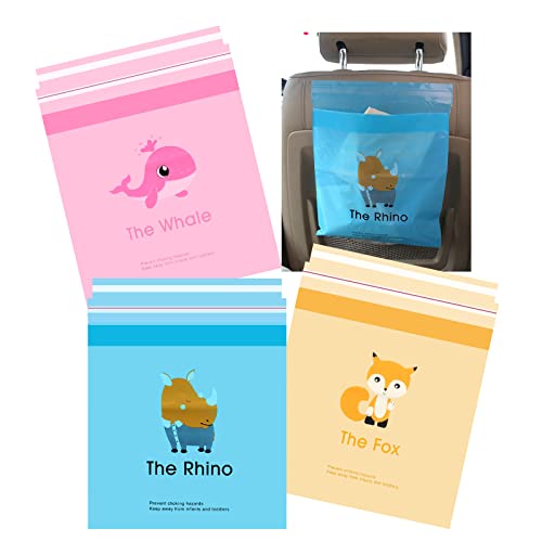 72pcs Car Trash Bags Easy Stick-On Disposable Portable Car Garbage Bags, Waterproof Leak Proof Barf Vomit Bags, Self Adhesive Cleaning Bags for Cars, Bedrooms, Bathrooms, Offices, Kitchens - Pattern B - color: B-72 Pieces