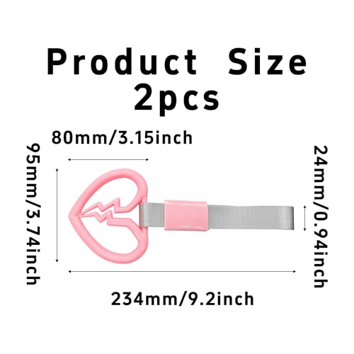 pson Broken Heart Car Handle Strap - color: Pink
