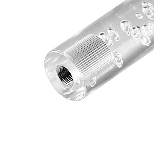 EZAUTO WRAP LED Light RGB Shift Knob Stick Crystal Transparent Bubble Gear Shifter 15cm - color: Clear w/ RGB LED LIGHT, size: 15cm