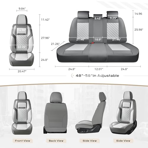 Coverado Car Seat Covers Front Set - color: BlackWhite-0, size: Front Pair
