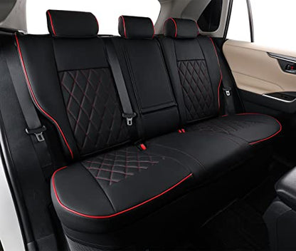 EKR Custom Fit CX5 Car Seat Covers for Select Mazda CX-5 Touring,Grand Touring 2013 2014 2015 2016 - Leatherette (Black with Red Piping) - color: Leather (Black with Red Piping), size: 2013-2016 CX-5 Touring
