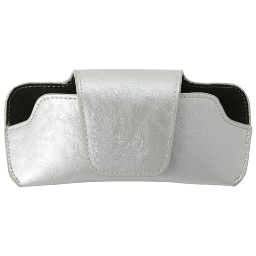 Sunglass Holder for Car Visor, Car Sunglasses Holder Leather, Eyeglasses Holder Glasses Storage Case Visor Accessories - color: 08-silver