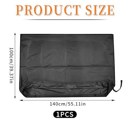 SUV Cargo Mat Liner, Universal All-Weather Trunk Mat, Heavy Duty Rear Cargo Cover for Sedans, Trucks and RVs, Car Interior Guard, Black