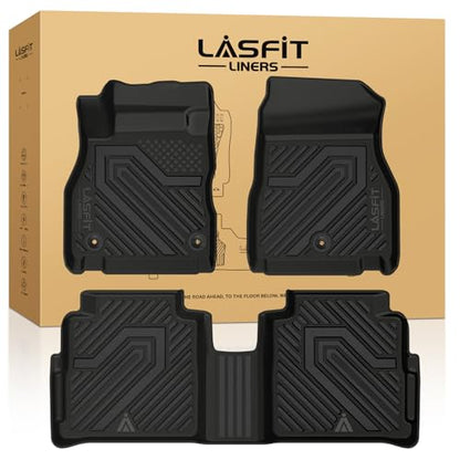 LASFIT Floor Mats for Nissan Kicks 2018-2024 & Kicks Paly 2025, Custom Fit All Weather TPE Floor Liners for Nissan Kicks S/SR/SV 2024 2023 2022 2021 2020 2019 2018 & Kicks Play 2025 Car Mats, Black