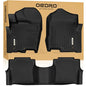 OEDRO Floor Mats Fit for 2017-2024 Nissan Titan/2016-2024 Titan XD Crew Cab with 1st Row Bucket Seat, TPE All Weather Custom Fit Floor Liners for Titan Accessories, 1st & 2nd Row Car Mats Set, Black - style: 17-24 Titan/16-24 Titan XD 1st & 2nd Row