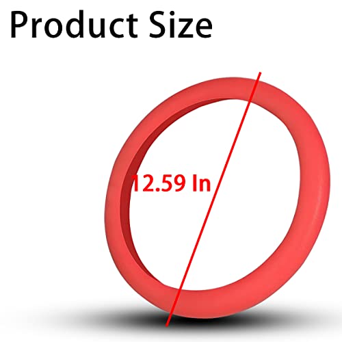 Car Silicone Steering Wheel Cover, Soft Anti-Slip Auto Steering Wheel Protector Fit 14 Inch, Universal Vehicle Interior Accessories for Cars, SUVs, Trucks, and Vans (Red) - style: Red