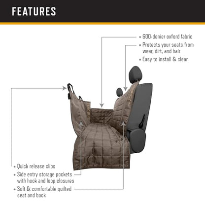Browning Pet Hammock Backseat Cover, Durable Backseat Protection, Elk/Field Khaki