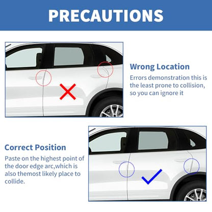 4PCS Car Door Edge Guards Universal 3D Carbon Fiber Texture Anti-Collision Scratch Protector Strips Flexible Silicone Trim with Nano Adhesive for Sedan SUV Truck White - color: White