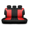 FH Group Automotive Car Seat Covers Rear Set Premium 3D Air Mesh Seat Covers, Airbag Compatible and Split Bench Cover Universal Fit Interior Accessories for Cars Trucks and SUVs - Red